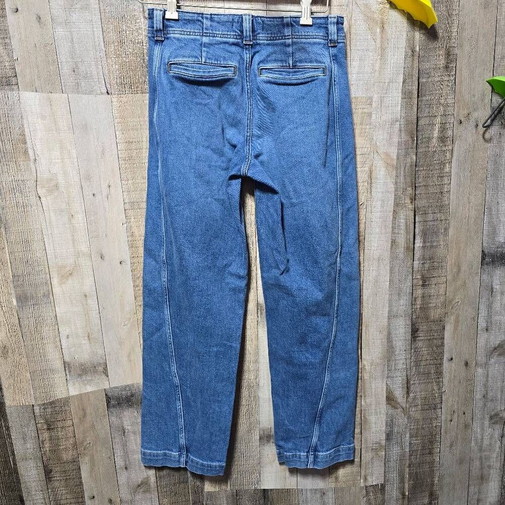 Madewell Tapered Baggy Fit Trousers Calvert Wash 27P Trendy Denim Preppy Femme - Picture 3 of 6